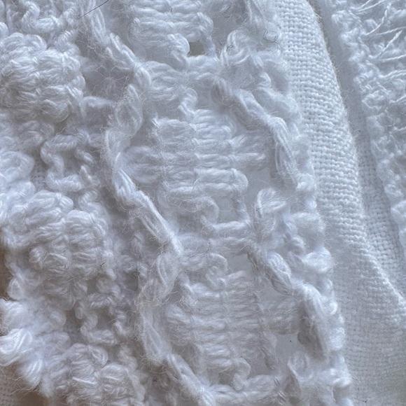 Seaspice 100% Peruvian Cotton White Crochet Drawstring Pants Resort Wear Size L - Picture 3 of 7